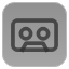 cassette button, pressed
