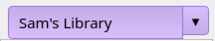 The Library button in friend mode, purple, reading Sam's Library