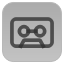 cassette button, partly pressed