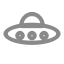 grey outline UFO